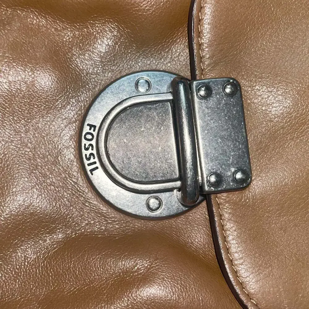 FOSSIL Purse Brown Leather Cow Hide Shoulder Bag